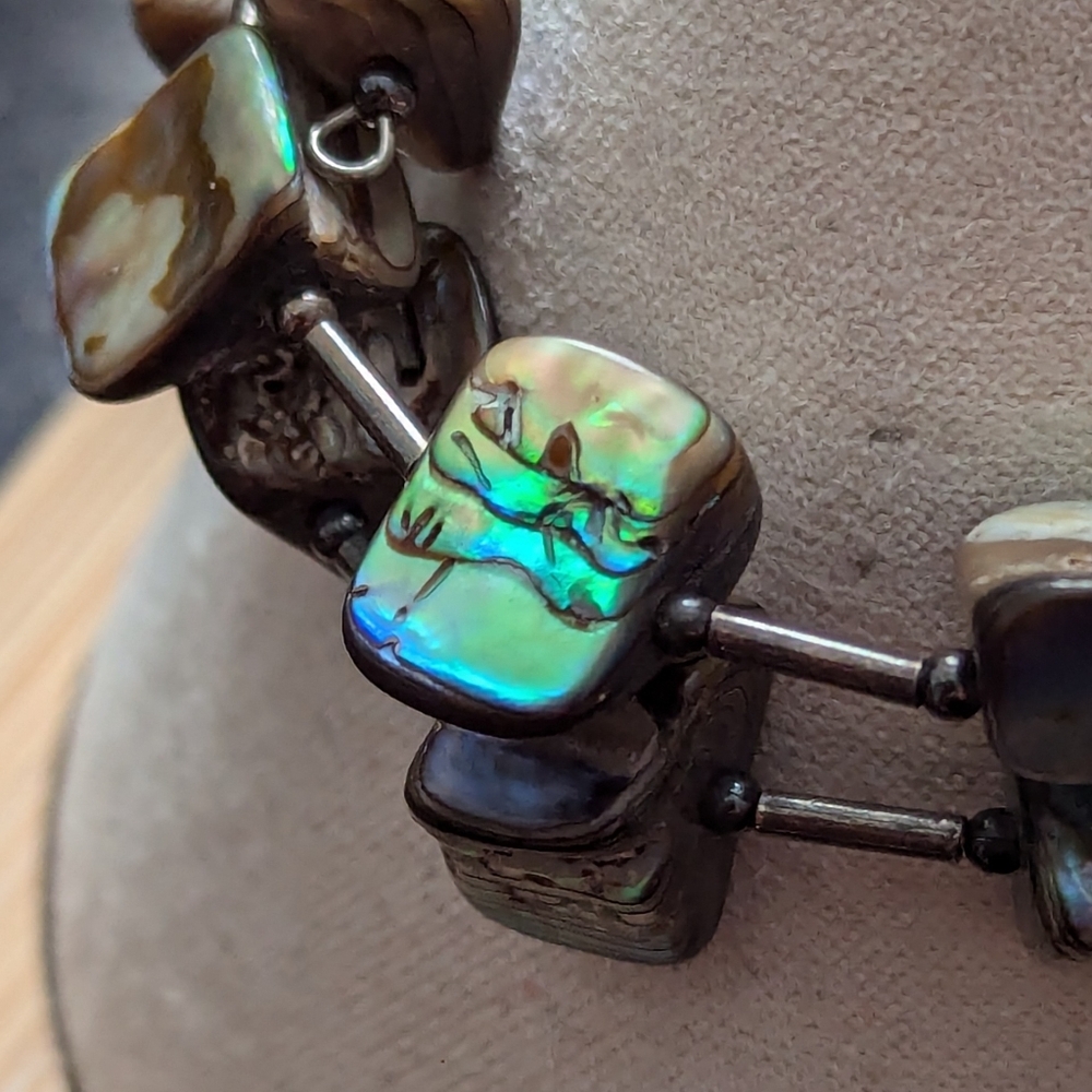 Abalone Bracelet Shell Wraparound Multi-Color Bea… - image 6